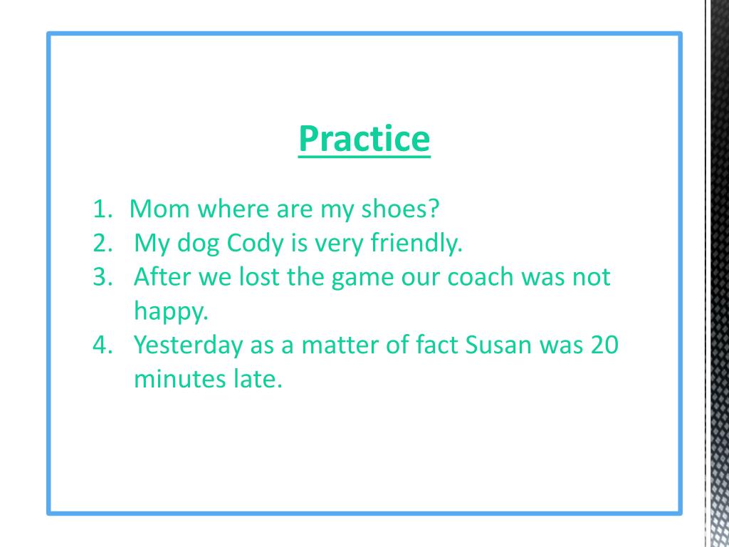 PPT USING COMMAS WITH INTERRUPTERS PowerPoint Presentation, free