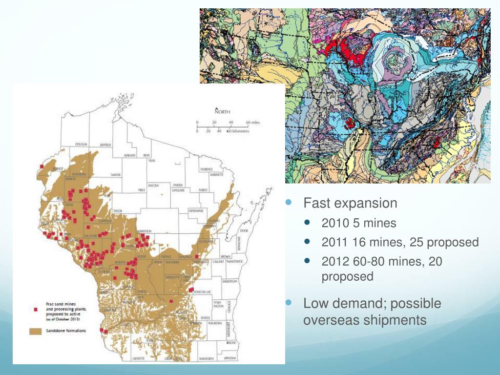 Fracking In Wisconsin Map PPT Mining and Fracking in Wisconsin PowerPoint Presentation, free