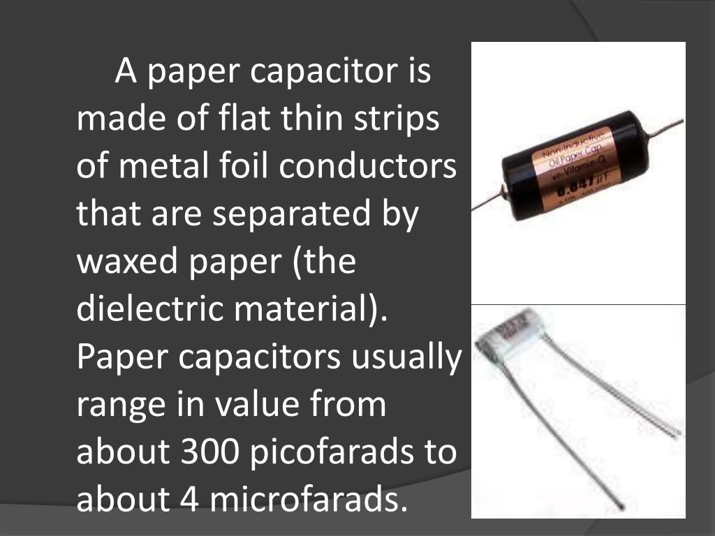 PPT Capacitors in its dielectric forms PowerPoint Presentation, free