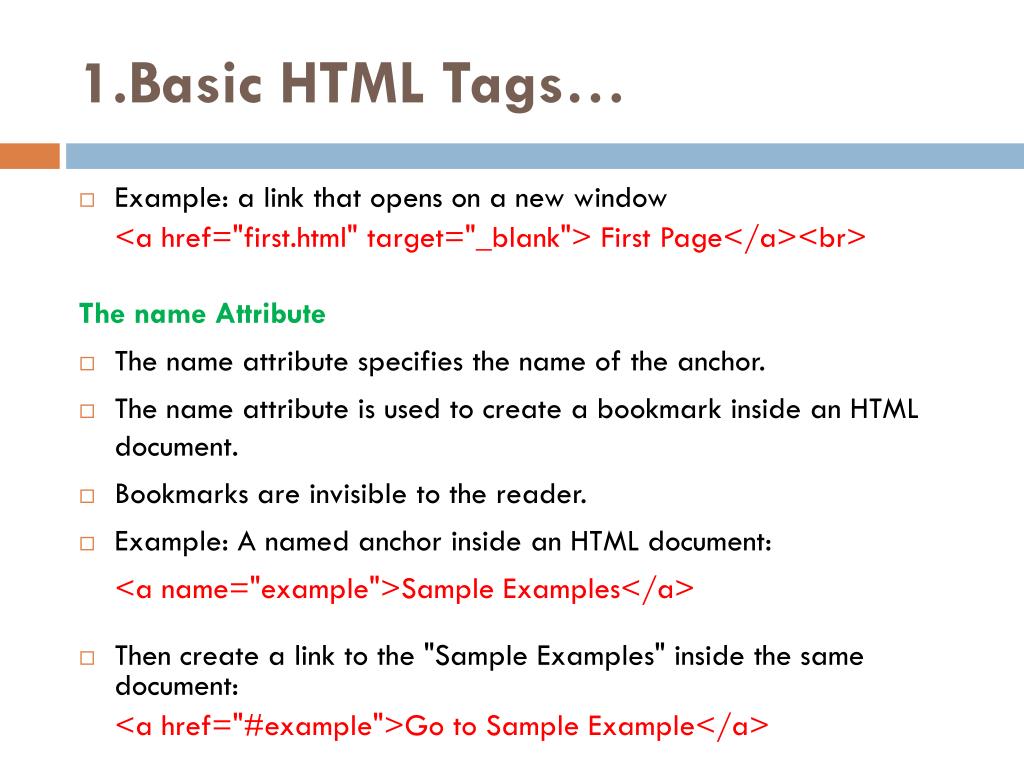 PPT Chapter Two HTML Tags PowerPoint Presentation, free download ID