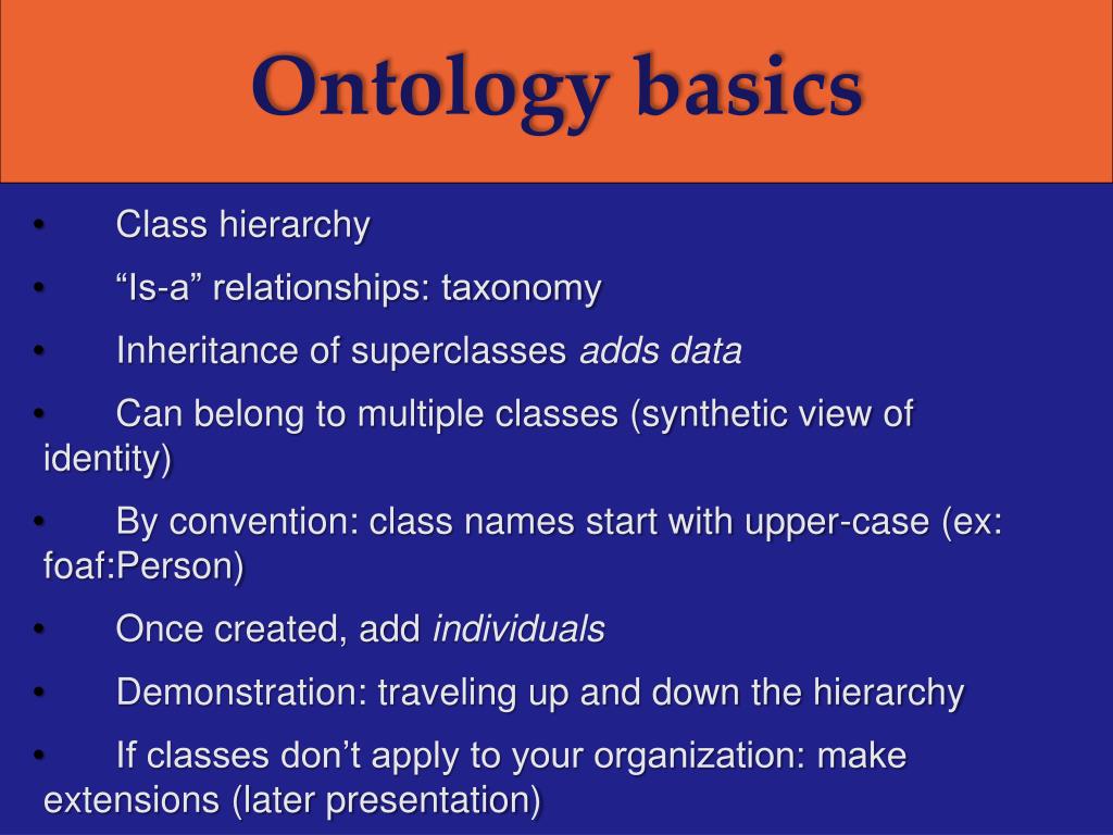 PPT Navigating the ontology, modeling the organization Basic