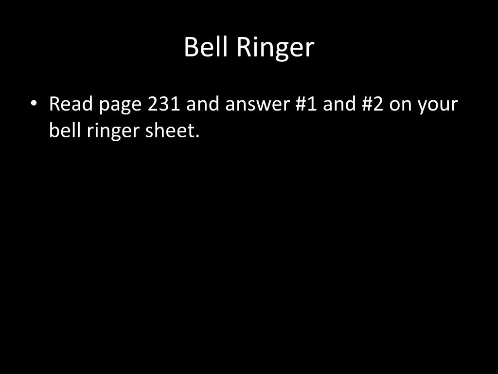 PPT Bell Ringer PowerPoint Presentation, free download ID2100496