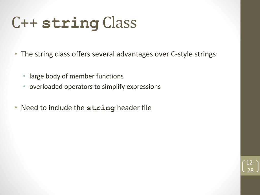 PPT CStrings, Arrays, and String Class PowerPoint Presentation, free