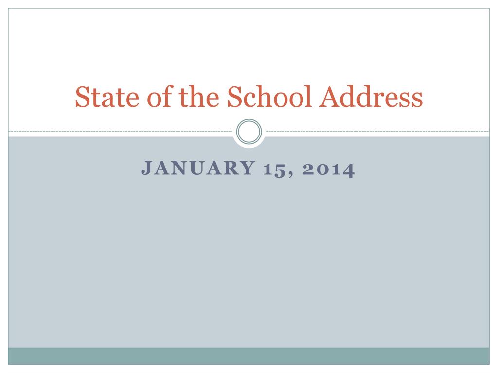 PPT State of the School Address PowerPoint Presentation, free