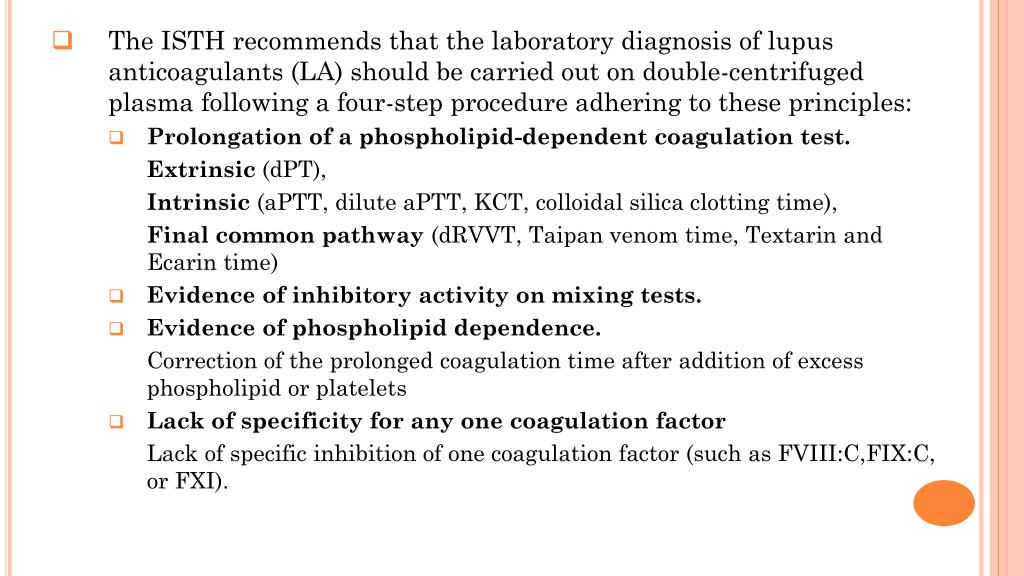 PPT Lupus Anticoagulant PowerPoint Presentation, free download ID2103054