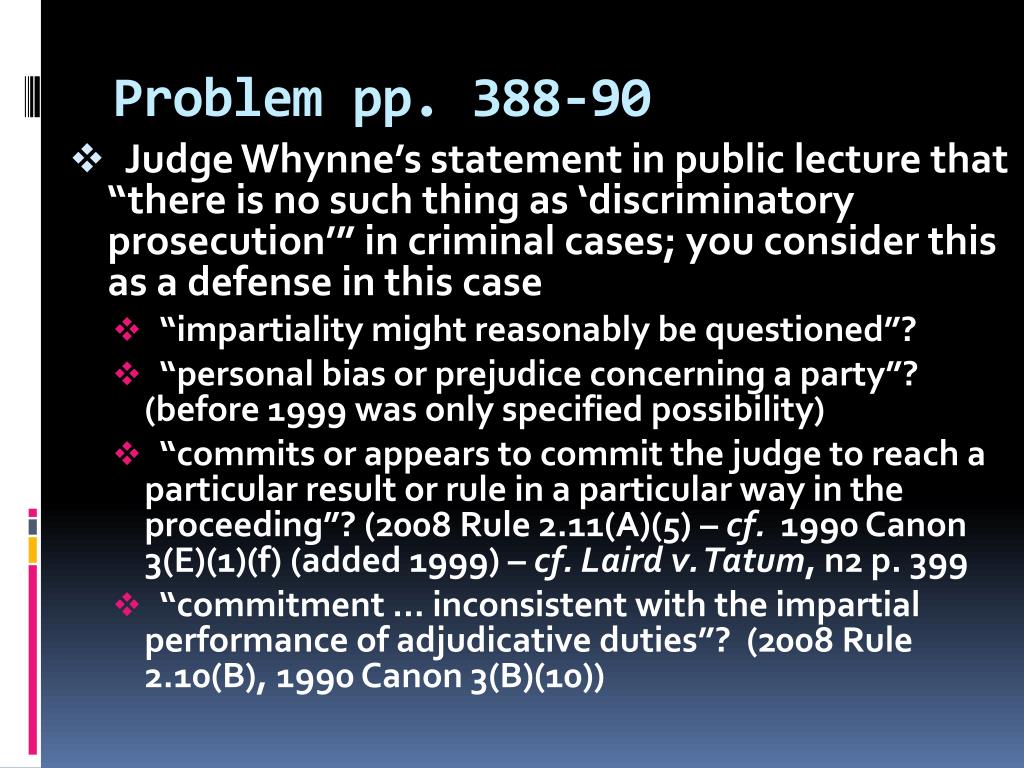 PPT F. JUDICIAL DISQUALIFICATION AND RECUSAL PowerPoint Presentation