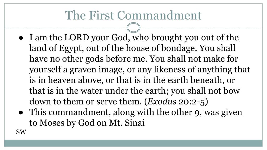 PPT The First Commandment PowerPoint Presentation, free download ID