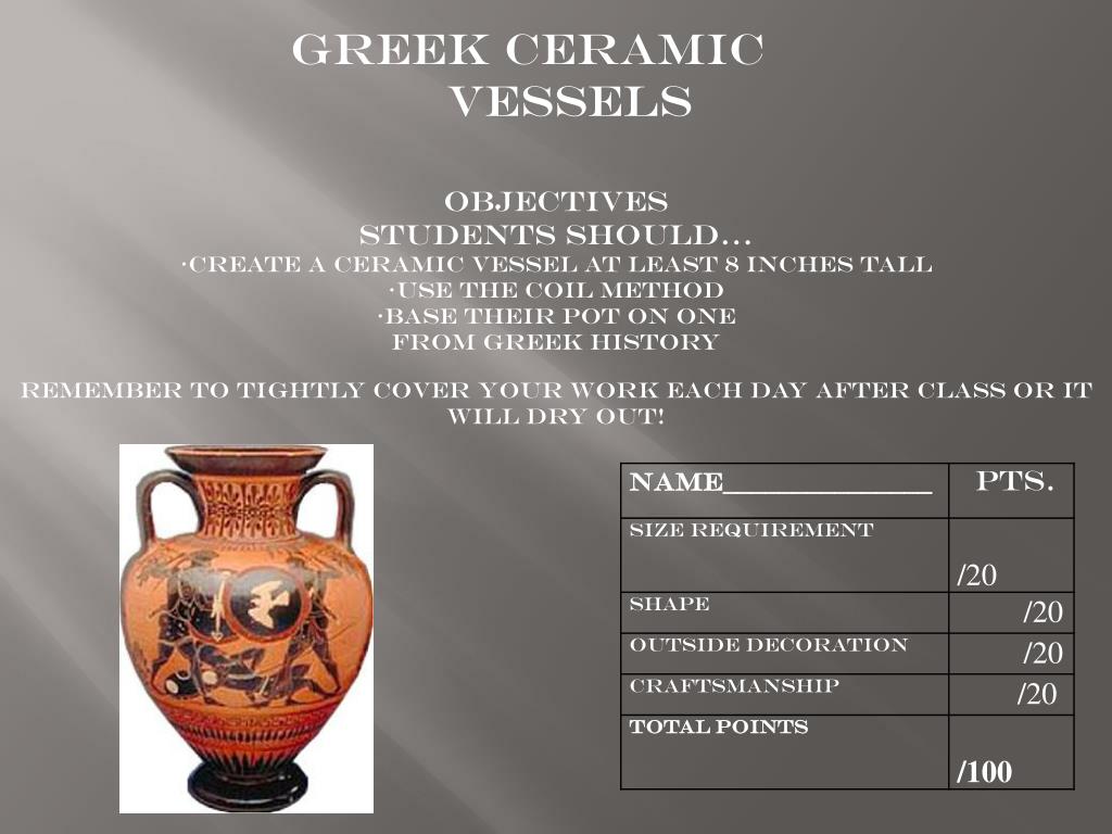 PPT Greek Pottery PowerPoint Presentation, free download ID2109702