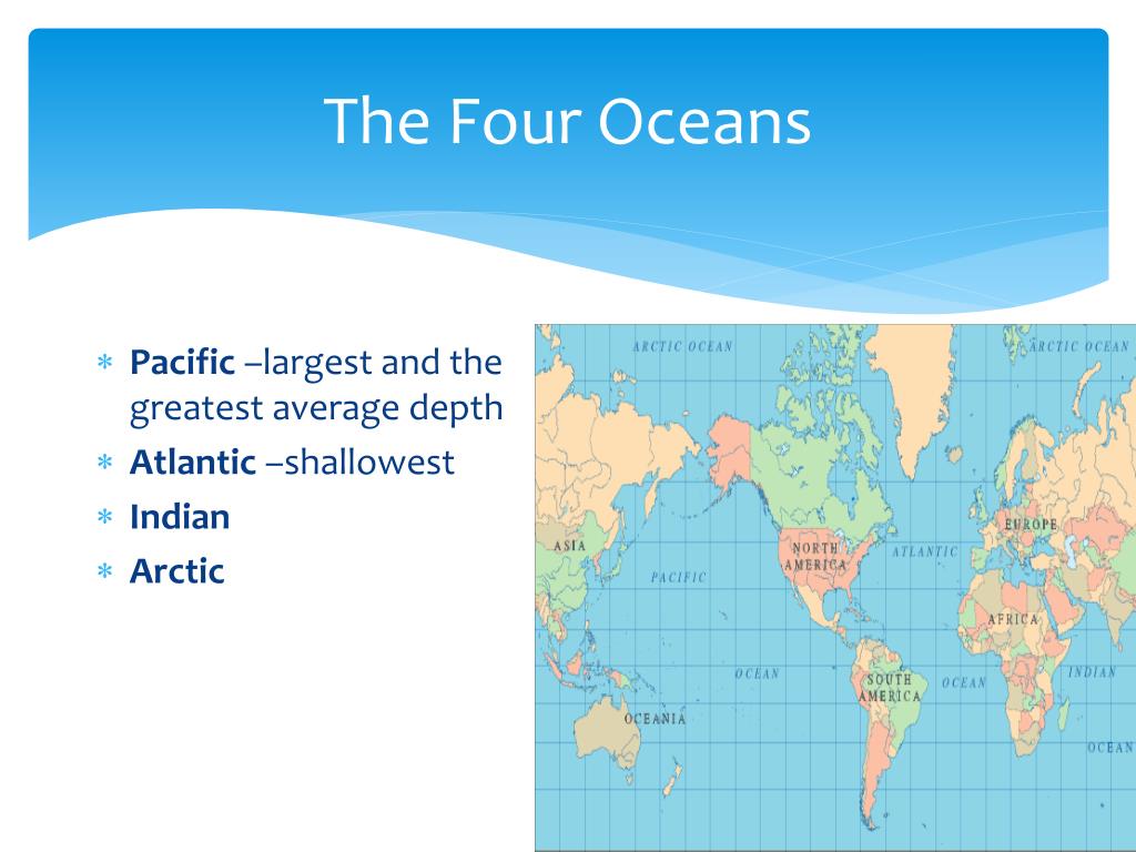 The Four Oceans Map PPT The Ocean Floor PowerPoint Presentation, free download ID2109754