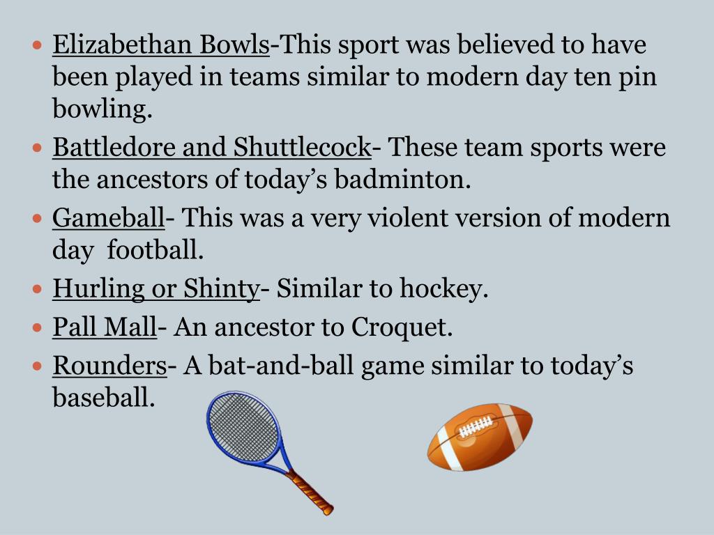 PPT Elizabethan Sports PowerPoint Presentation, free download ID