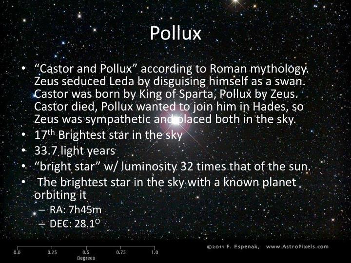 PPT Arcturus and Pollux Orion PowerPoint Presentation ID2110586