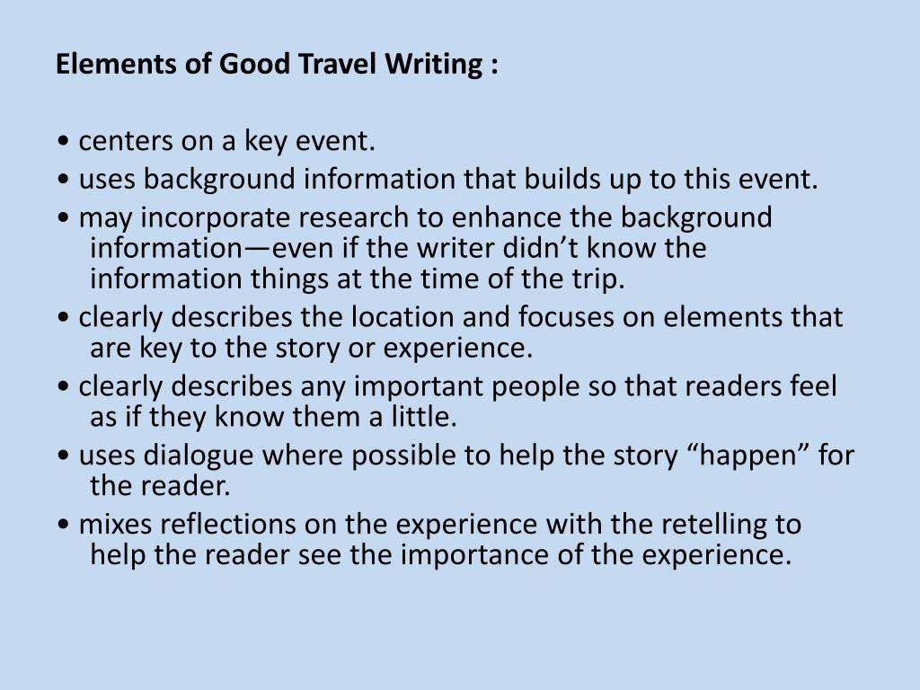 PPT Travel Writing PowerPoint Presentation, free download ID2111612