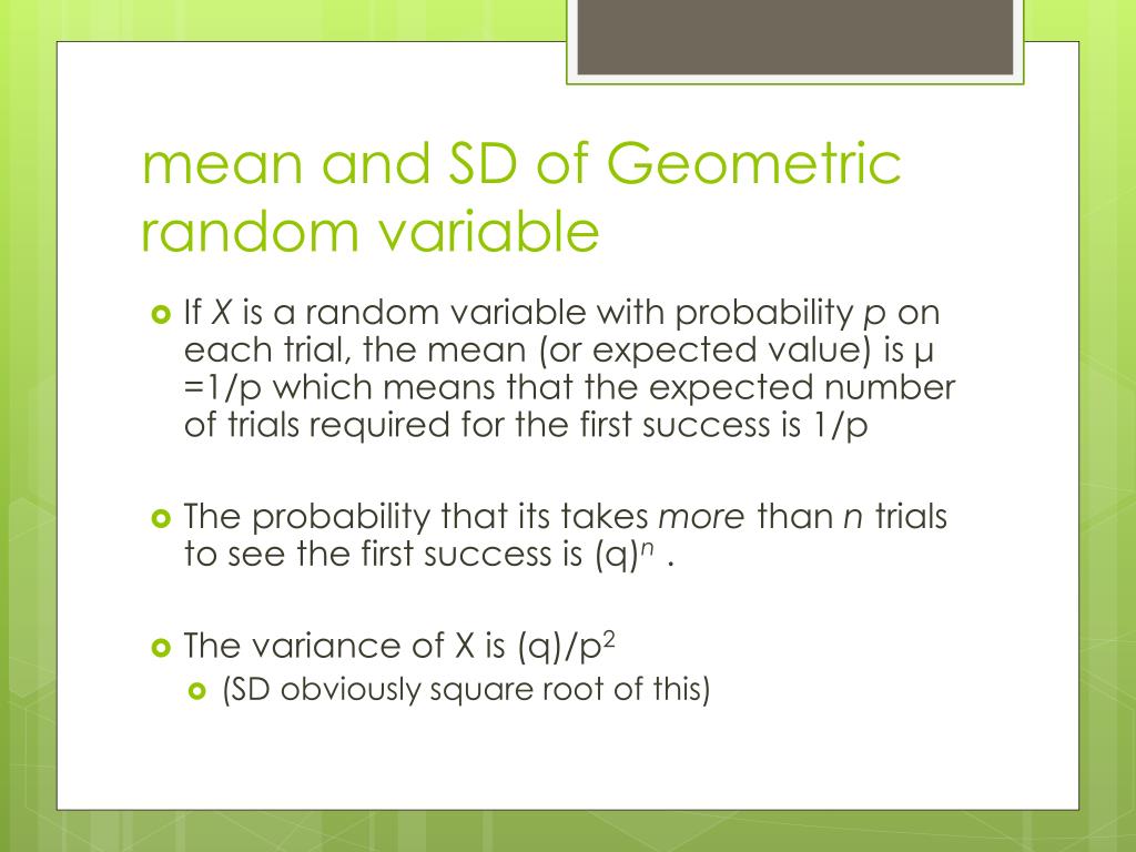 PPT The Binomial and Geometric Distributions PowerPoint Presentation