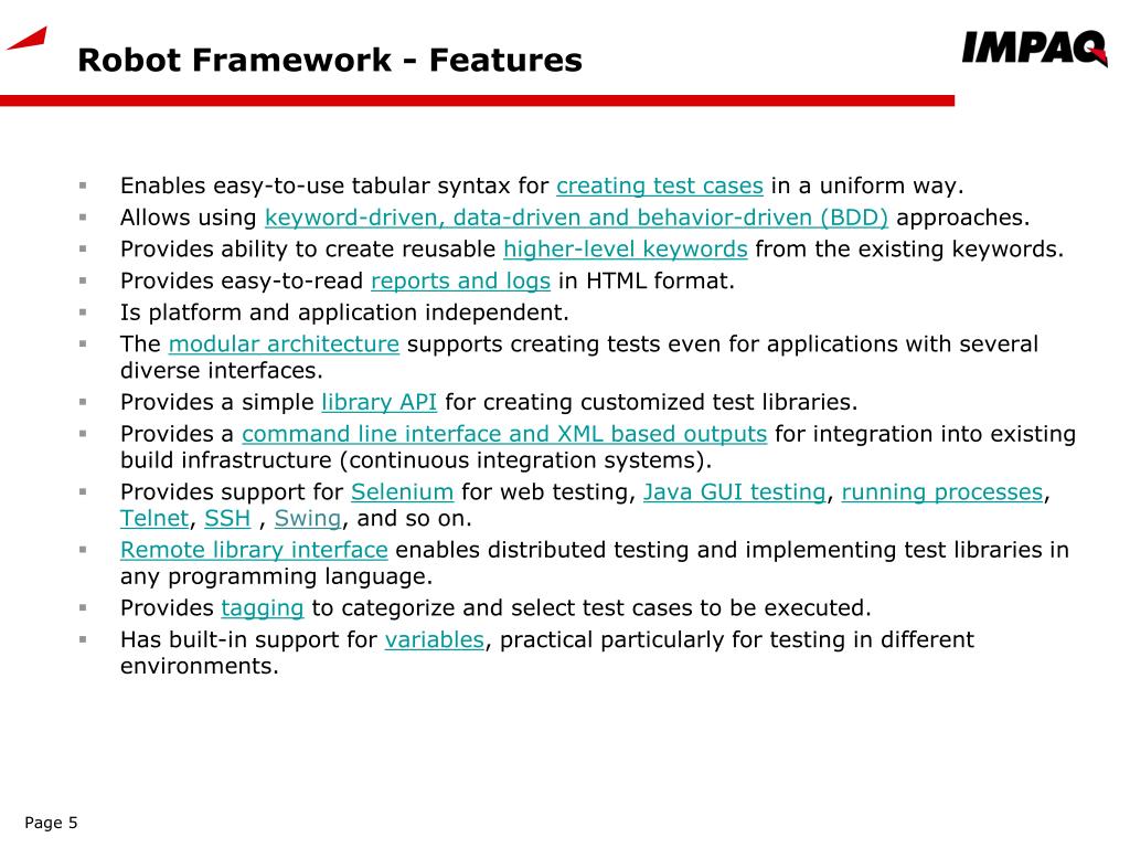 PPT Robot Framework Basic Level. PowerPoint Presentation, free