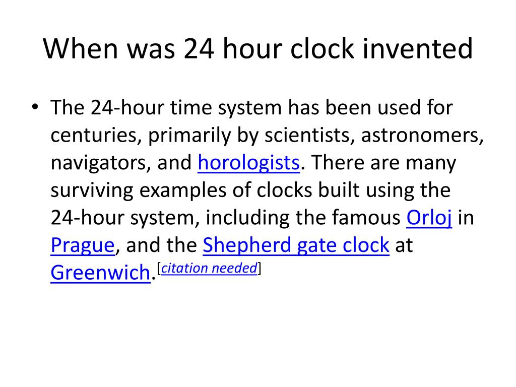 PPT The 24 hour clock PowerPoint Presentation, free download ID2113188