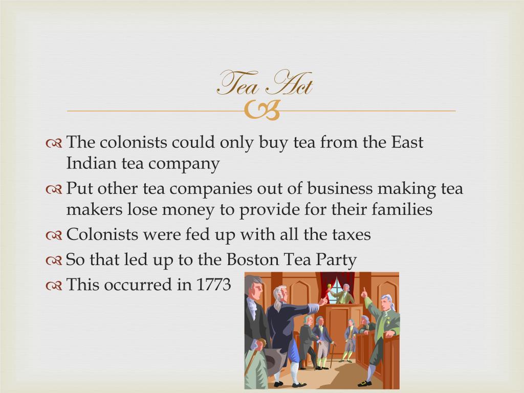 PPT The Acts leading up to the Revolutionary War PowerPoint