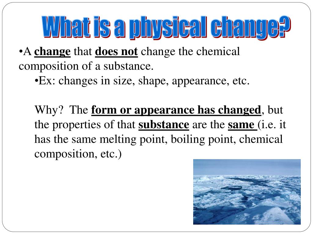 PPT Pure Substances vs. Mixtures Physical and Chemical Changes