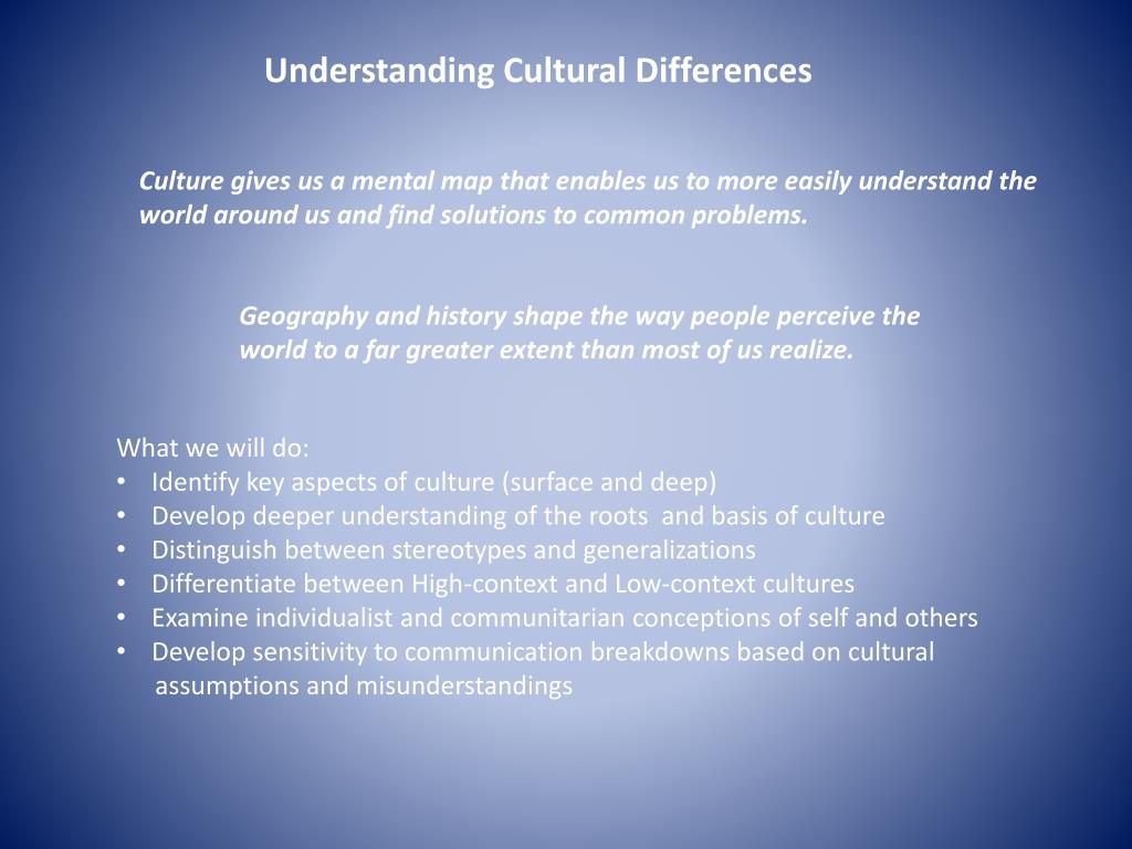PPT Understanding Cultural Differences PowerPoint Presentation, free