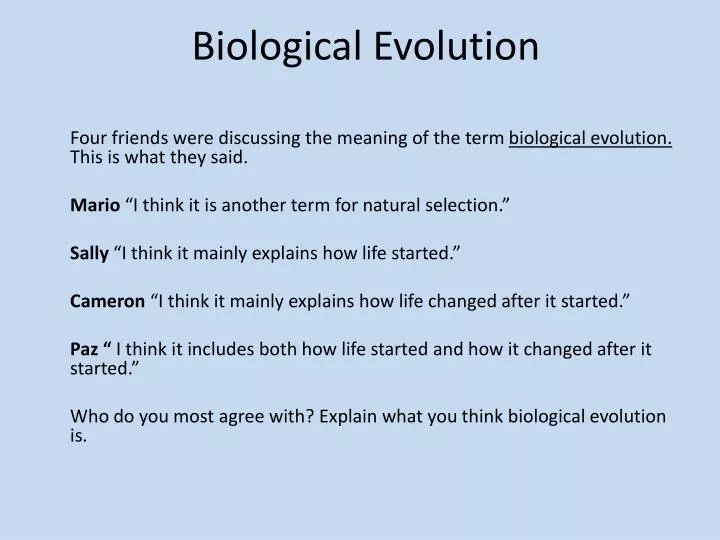 Evolucion Biologica
