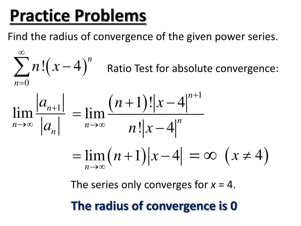 How To Find Radius Of Convergence Of Power Series slideshare