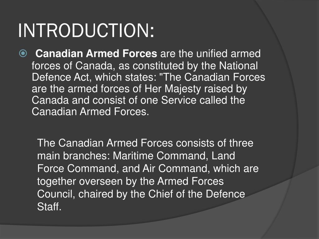 PPT the Canadian Military PowerPoint Presentation, free download ID