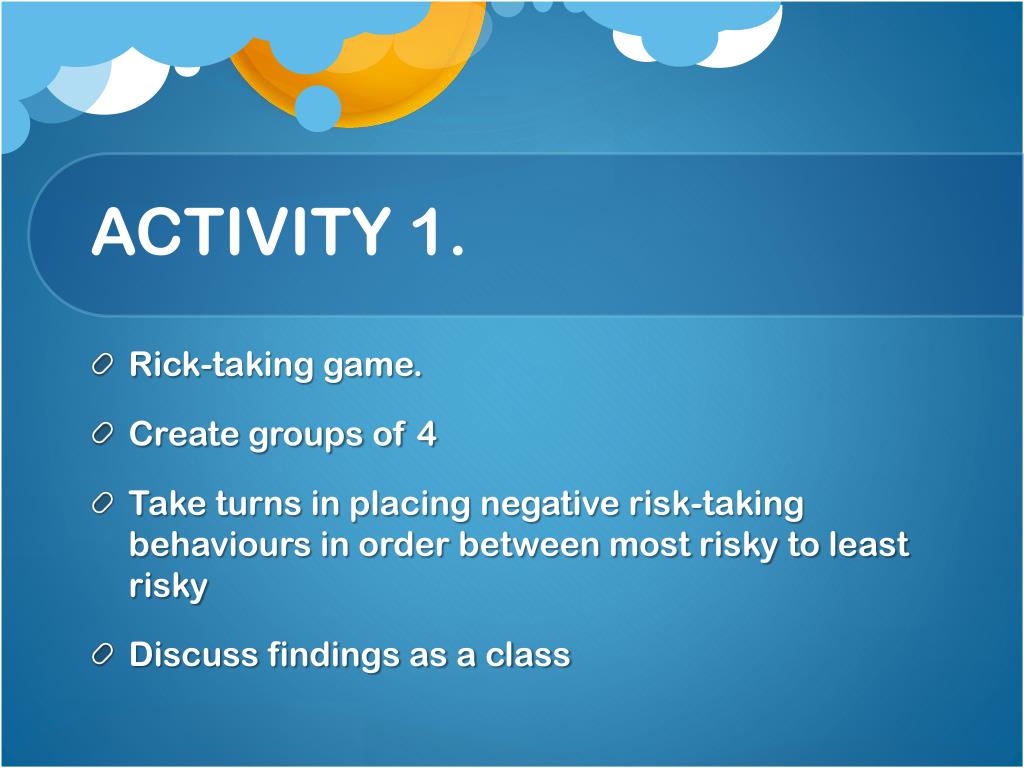 PPT Risktaking Behaviour PowerPoint Presentation, free download ID