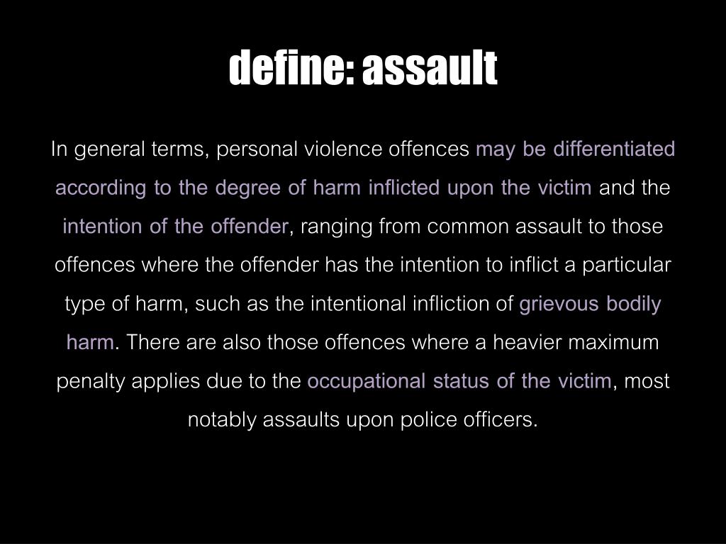 PPT ASSAULT, WOUNDING AND RELATED OFFENCES PowerPoint Presentation