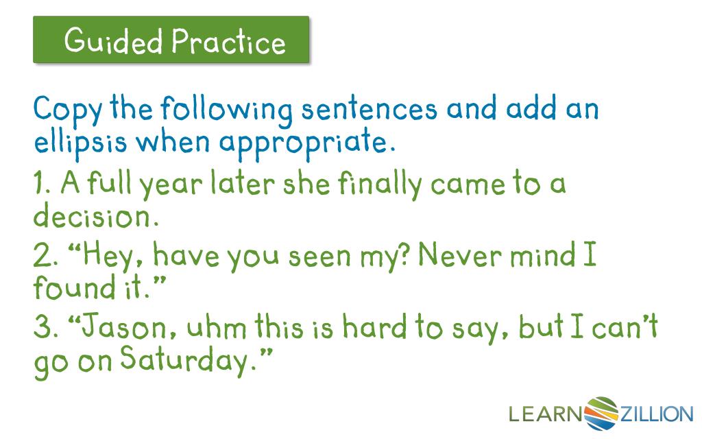 PPT How do you use an ellipsis to indicate a pause or break