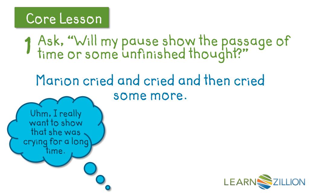 PPT How do you use an ellipsis to indicate a pause or break