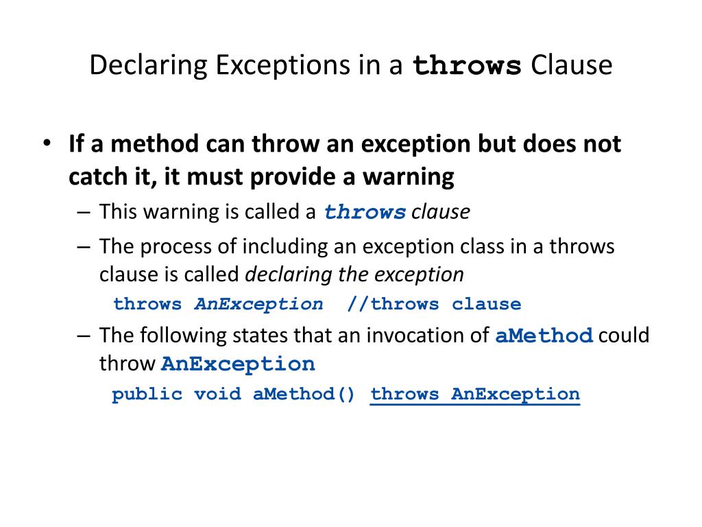 PPT Java Exception Handling PowerPoint Presentation, free download