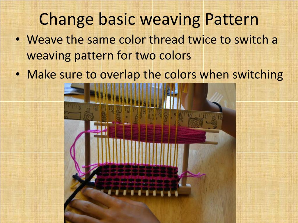 PPT Using a hand loom to weave a small hand purse PowerPoint