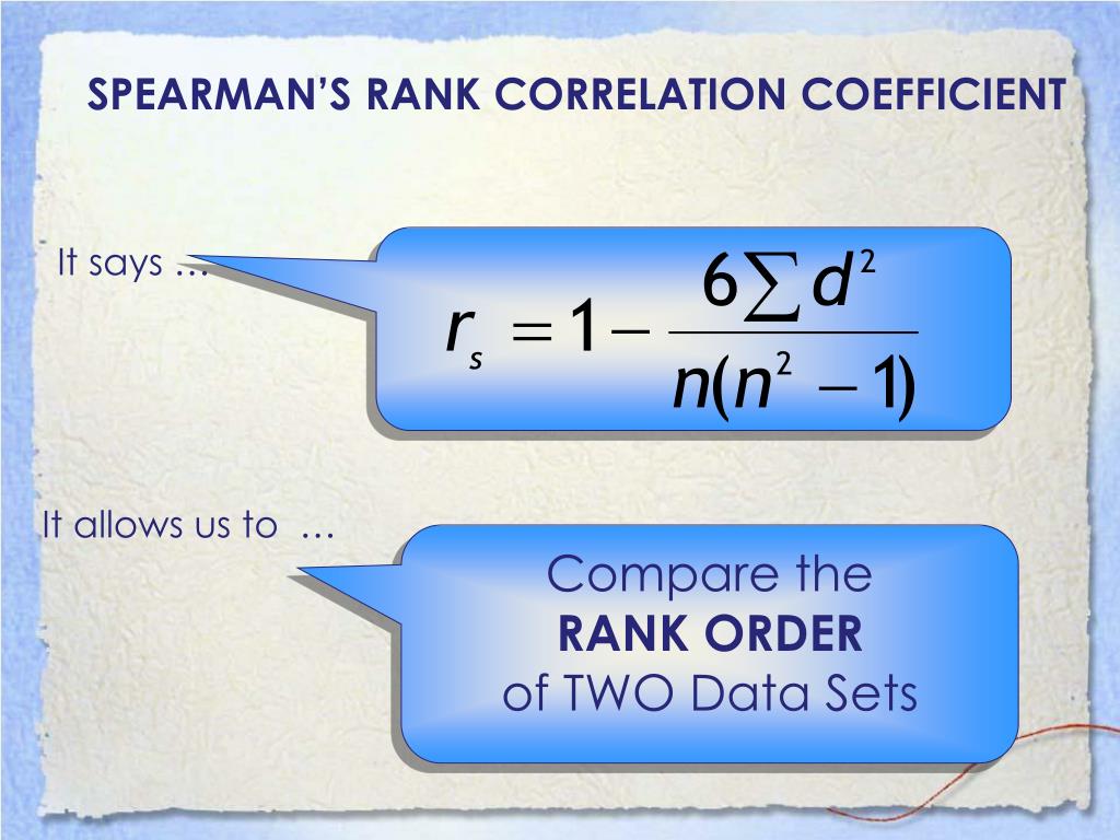 PPT Spearmans Rank PowerPoint Presentation, free download ID2128955