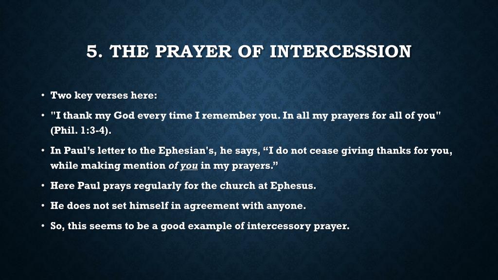 PPT 6 types of prayer in the Bible PowerPoint Presentation, free