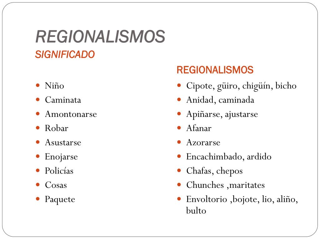 PPT Tema Regionalismos PowerPoint Presentation ID2134400