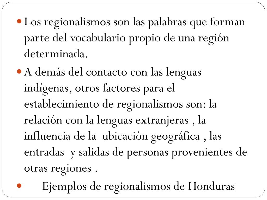 PPT Tema Regionalismos PowerPoint Presentation ID2134400