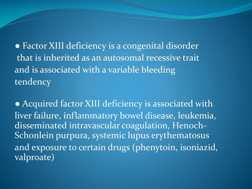 PPT Factor 13 Deficiency PowerPoint Presentation, free download ID