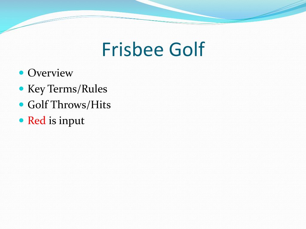 PPT Frisbee Golf PowerPoint Presentation, free download ID2136019