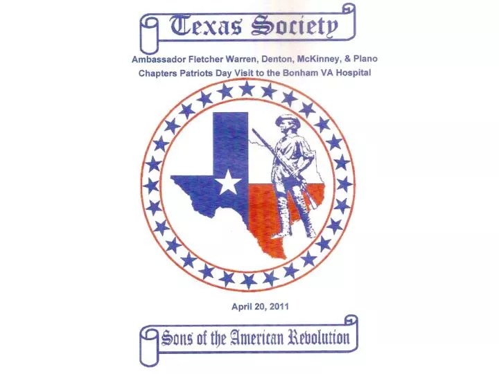 PPT Dan Reed addressing the Veterans at the VA Hospital in Bonham