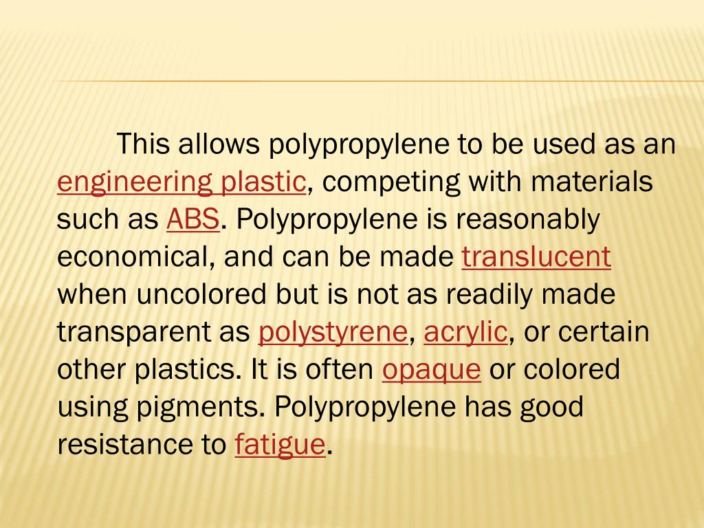 PPT Polypropylene PowerPoint Presentation, free download ID2140417