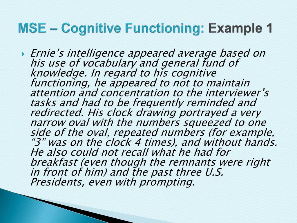 PPT Introduction to Mental Status Examination (MSE) PowerPoint