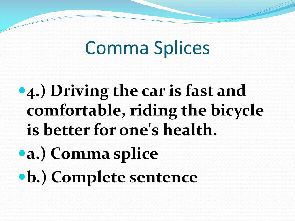 PPT Comma Splices, Fragments, and Runon Sentences PowerPoint