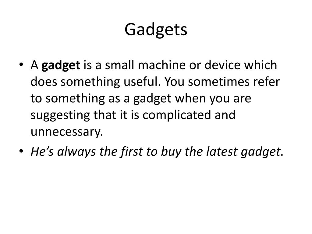 PPT Gadgets PowerPoint Presentation, free download ID2144107