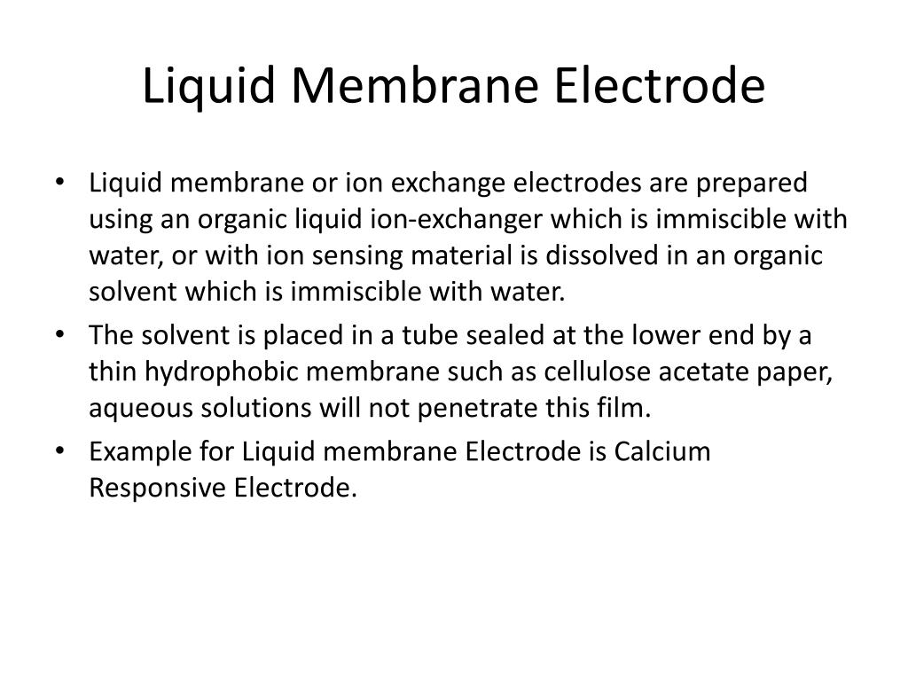 PPT ION SELECTIVE ELECTRODES PowerPoint Presentation, free download