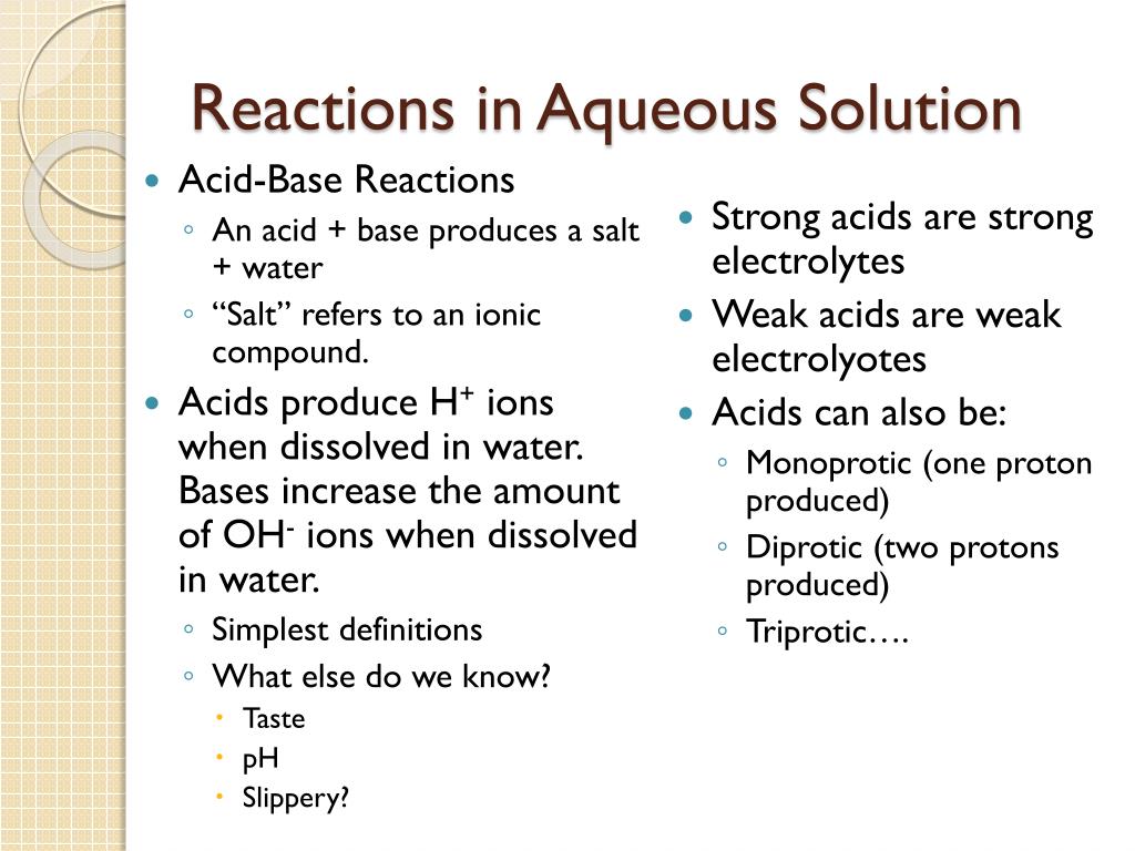 PPT Chapter 4 Chemical Reactions & Solution Stoichiometry PowerPoint