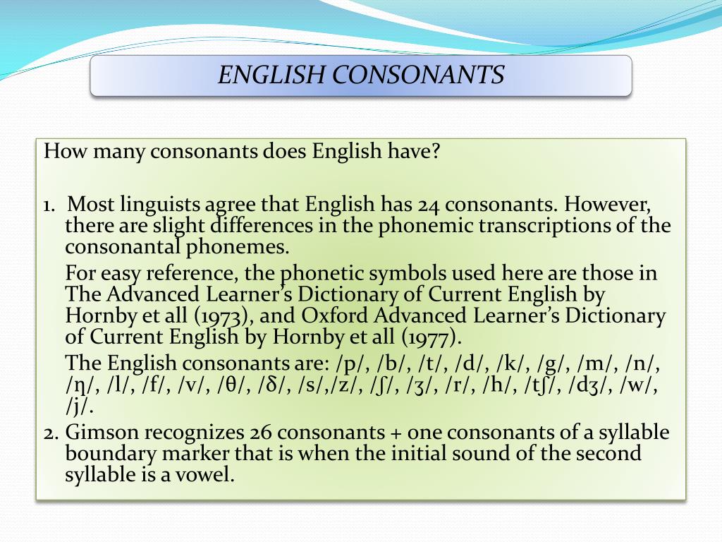 PPT What Is Consonants? PowerPoint Presentation ID2145722