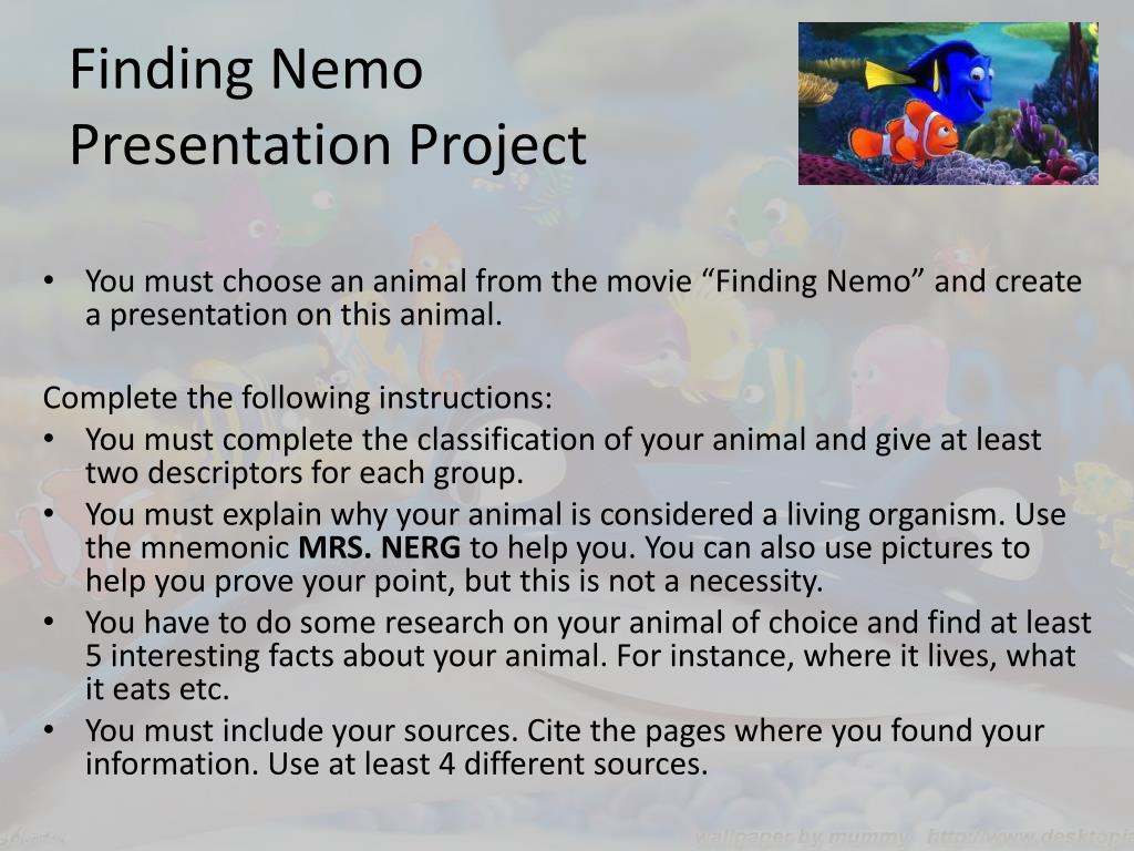 Finding Nemo Classification Teaching Resources TPT