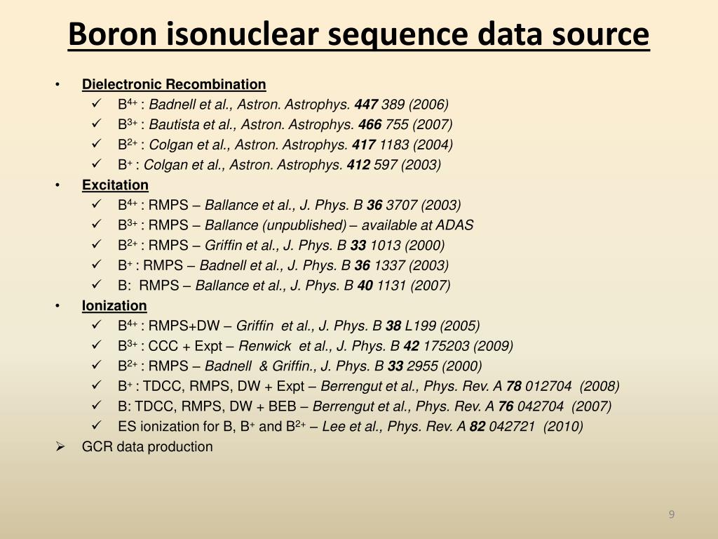 PPT Atomic Data for Light Species Population Modeling PowerPoint