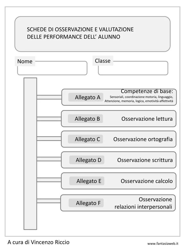 PPT SCHEDE DI OSSERVAZIONE E VALUTAZIONE DELLE PERFORMANCE DELL