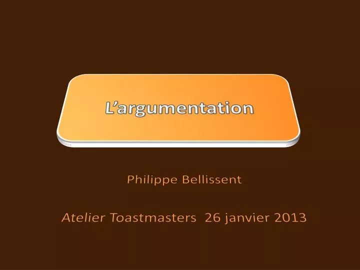 PPT L’argumentation PowerPoint Presentation, free