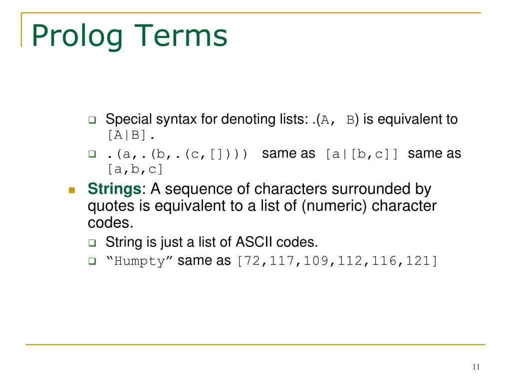 PPT COMP 205 Introduction to Prolog PowerPoint Presentation, free
